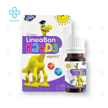 LineaBon Vitamin K2 D3 - Bổ Sung Vitamin D3, K2, Hấp Thu Canxi, Tăng Chiều Cao Cho Bé, Còi Xương (Lọ 10ml)