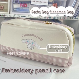 Túi Đựng Bút Bằng Da Cỡ Lớn Nhiều Ngăn Thêu Hình Chó pacha Giá Trị Cao Cấp