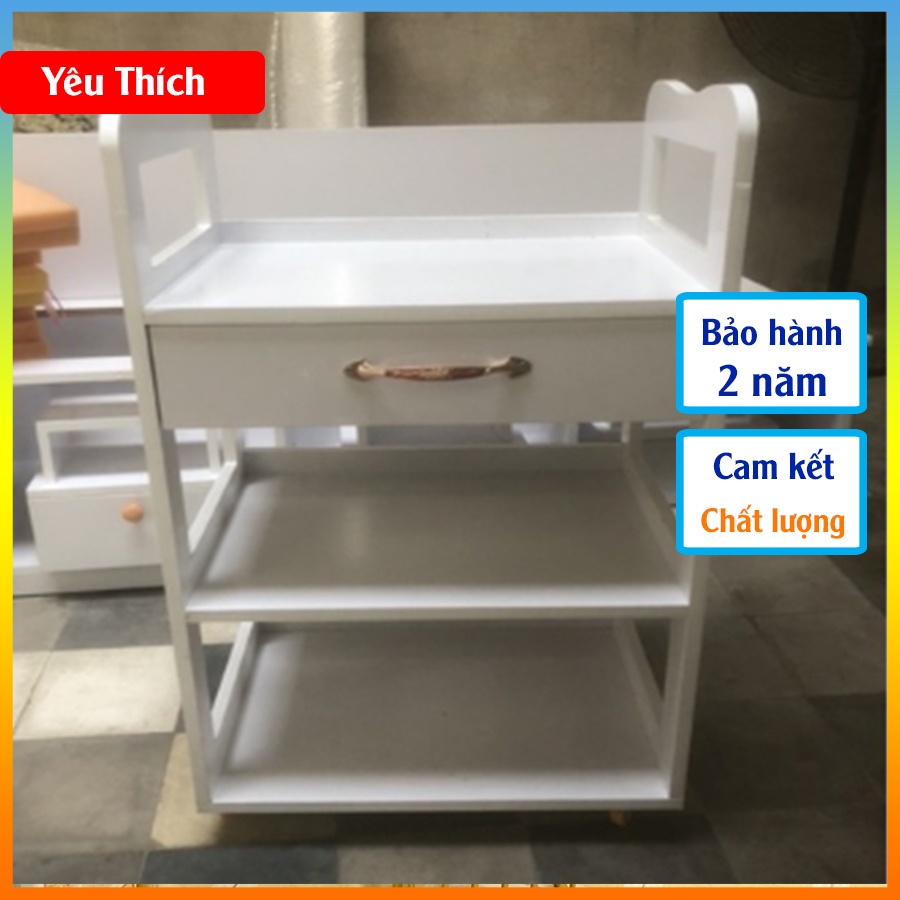 Xe đẩy Spa bằng gỗ chống trầy màu trắng