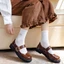 Tất cổ cao nữ trắng phong cách Nhật Hàn vớ gân nhún cotton co giãn thoáng mát họa tiết gấu thỏ đáng yêu đẹp HANASO TD050