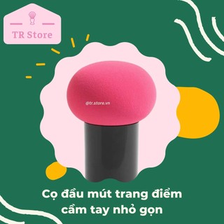 Mút trang điểm đầu nấm có tay cầm tán kem nền