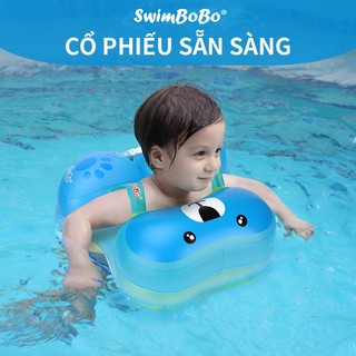 Phao Bơi Cho Bé Hình Cá Voi Gấu, Vòng Bơi Dưới Nách An Toàn, Có Thể Tháo Rời, Bơm Hơi Cho Trẻ Em