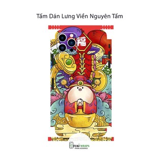 Tấm dán Skin Mặt Sau Heo Thần Tài FULL VIỀN Dành Cho 14 pro max , 13 pro max , 12 pro max , 11 pro max - FukiShop