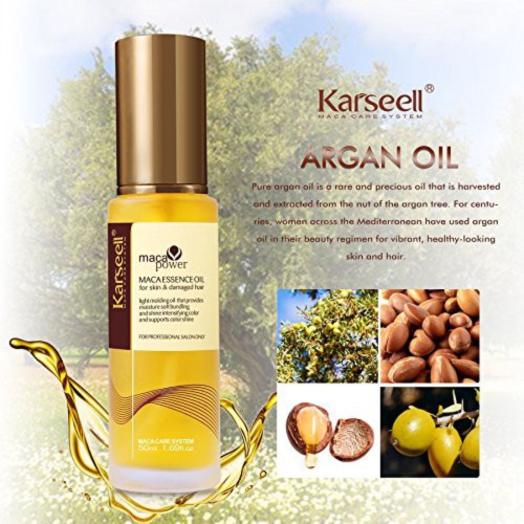Dầu dưỡng tóc Karseell Maca Essence Oil – 50ml dưỡng ẩm giúp tóc luôn mềm mại