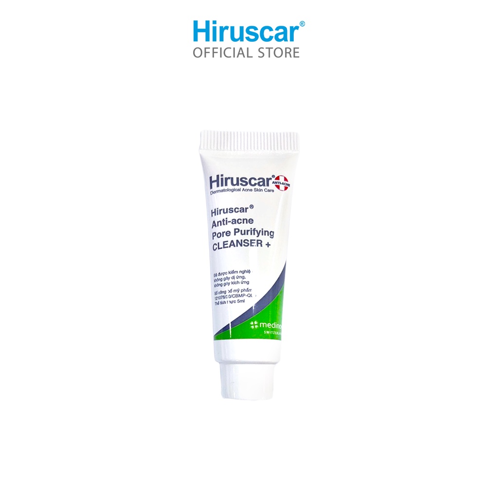 (Quà tặng không bán) Sữa rửa mặt ngừa mụn Hiruscar Anti-Acne Cleanser+ 5ml
