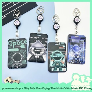 [Sẵn VN - Hỏa Tốc] Dây Móc Bao Đựng Thẻ Nhân Viên Nhựa PC Mẫu Modern Astronaut