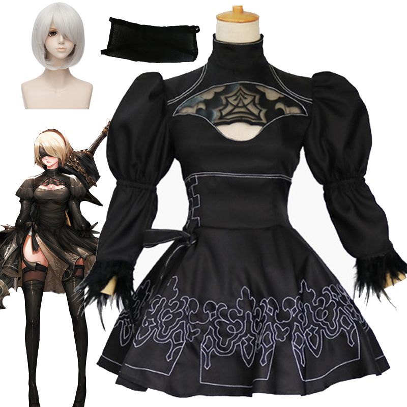 Thoải mái Chi tiết và Nier Automata 2b Yorha No.2 Bộ trang phục hóa trang