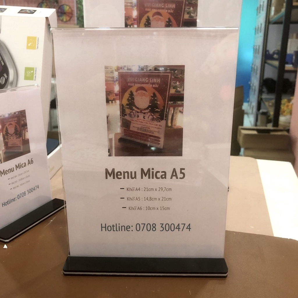 Bảng Menu Mica để bàn trong suốt A4 A5 A6 | Shopee Việt Nam