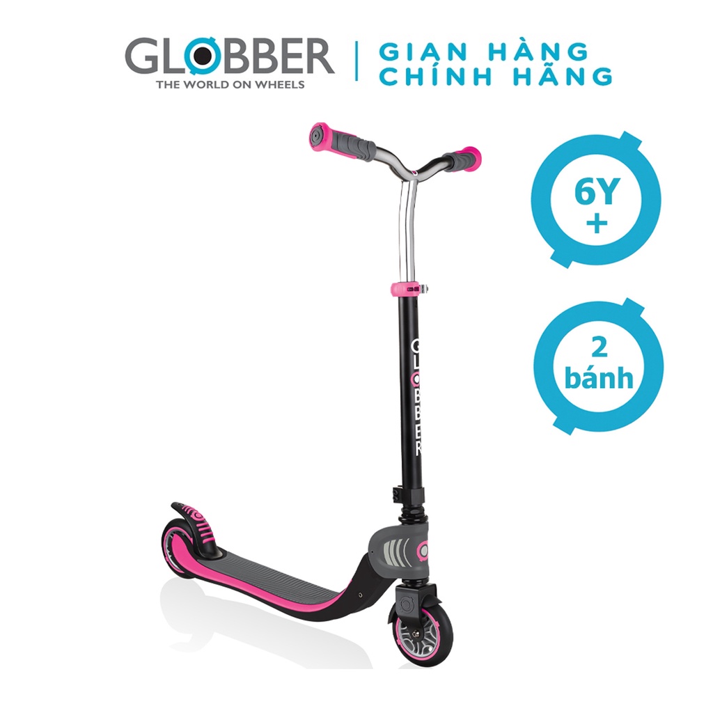 [Mã BMLTA35 giảm đến 35K đơn 99K] Xe trượt scooter Globber Flow Foldable 125 - Đen/Hồng