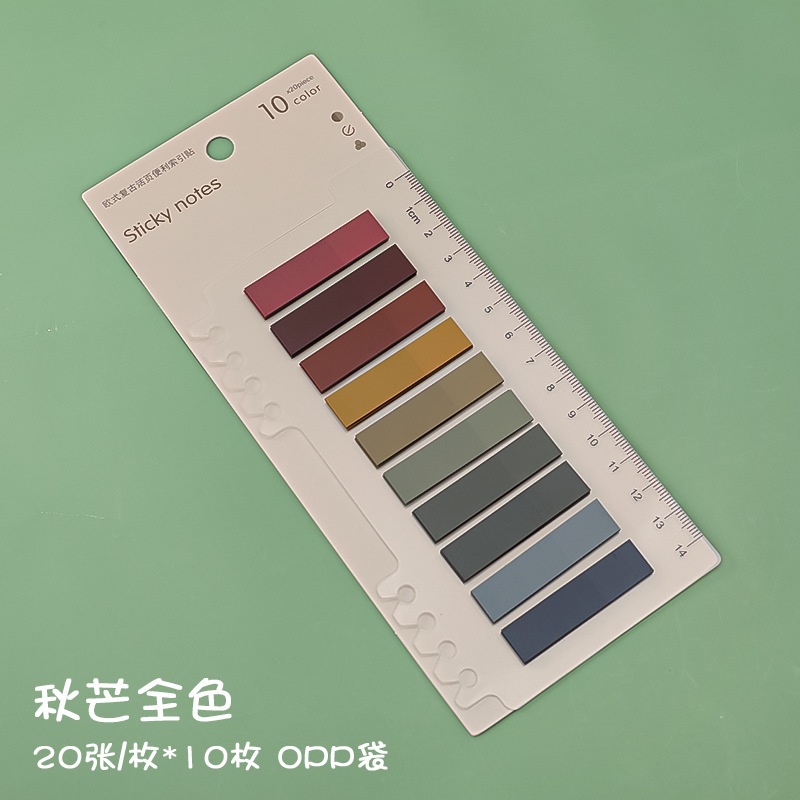 Ghi chú huỳnh quang 20x10 tờ nhỏ kèm thước kẻ đa năng