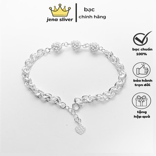 lắc tay đuôi phụng mix quả cầu may mắn , bạc 925 - jena sliver