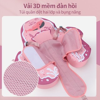 Phao Bơi Cho Bé Có Mái Che Nắng, Vòng Bơi Bơm Hơi Dưới Nách An Toàn, Thiết Kế Hoạt Hình Dễ Thương