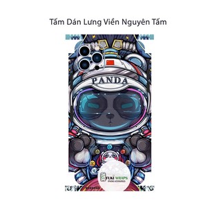 Tấm dán Skin Mặt Sau Gấu Panda Space FULL VIỀN Dành Cho 14promax , 13promax , 12promax , 11promax , xsmax - FukiShop