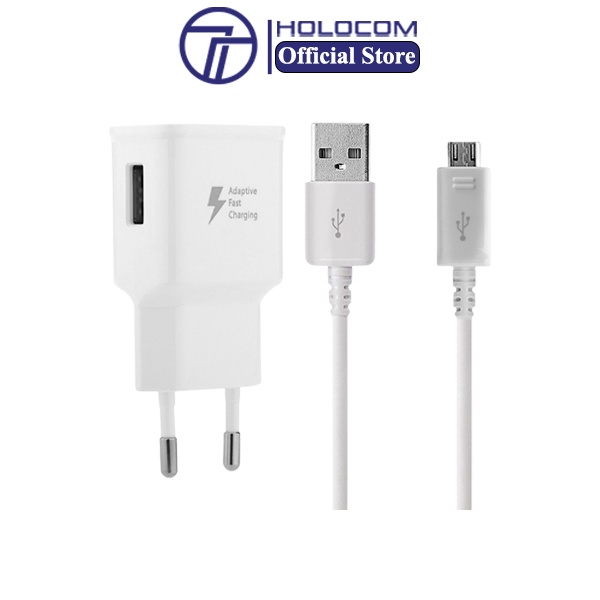 Bộ Sạc Điện Thoại HOLOCOM HS7 Dùng Cho Điện Thoai Android Samsung - Hỗ Trợ Sạc Nhanh 5V-2A 10w - Sạc Ổn Định