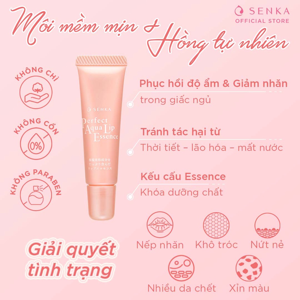 Ảnh Tinh chất dưỡng môi cấp ẩm Senka Perfect Aqua Essence 10g 2