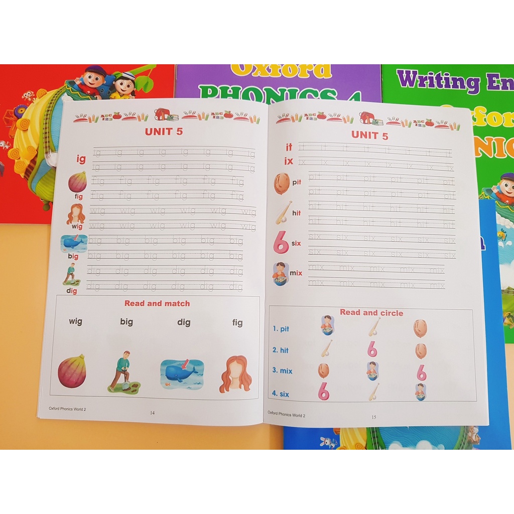 Ảnh vở luyện viết tiếng anh theo oxford phonic world 4