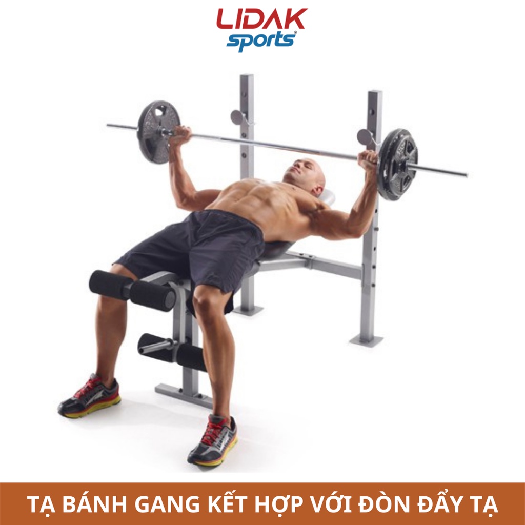 Ảnh Bánh tạ gang 2kg, đĩa tạ tập gym lỗ phi 30 sơn 3 lớp hàng loại một sản xuất Việt Nam - LIDAK SPORT 4