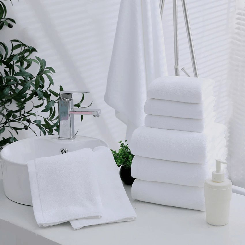 Khăn lau mặt TOPAZ vải cotton thấm hút tốt chuyên dùng cho khách sạn 5 sao kích cỡ 34cm x 70cm  nặng 130g