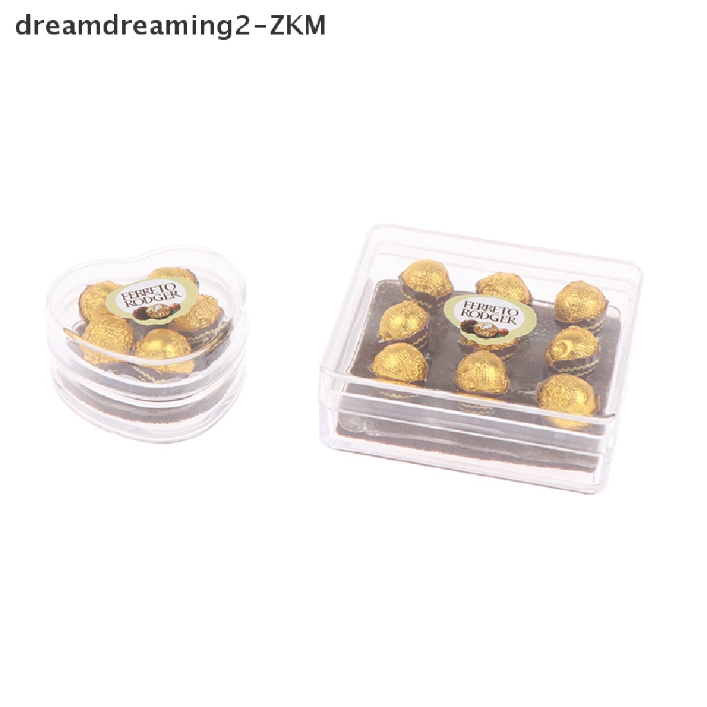 [dreamdreaming] 1: 12 Nhà búp bê miniture Hộp quà sô cô la Mô hình Thực phẩm Phụ kiện nhà bếp [zkm]