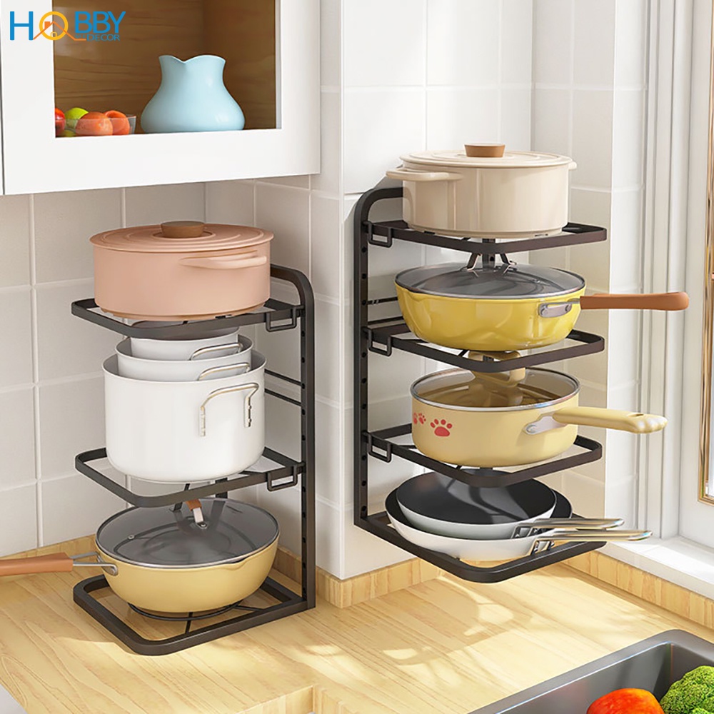 Kệ để nắp vung xoang nồi nhiều tầng tùy chọn HOBBY Home Decor KNV1