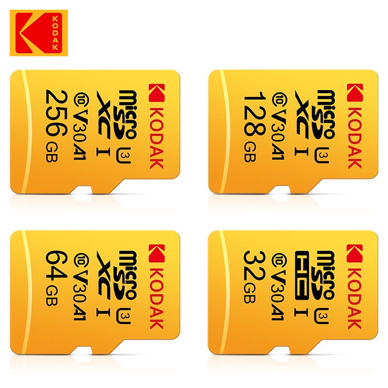 Thẻ nhớ Kodak U3 A1 V30 Micro SD 128GB 32GB 64GB 256GB 512GB Class 10 32 64 128 256 GB Thẻ nhớ