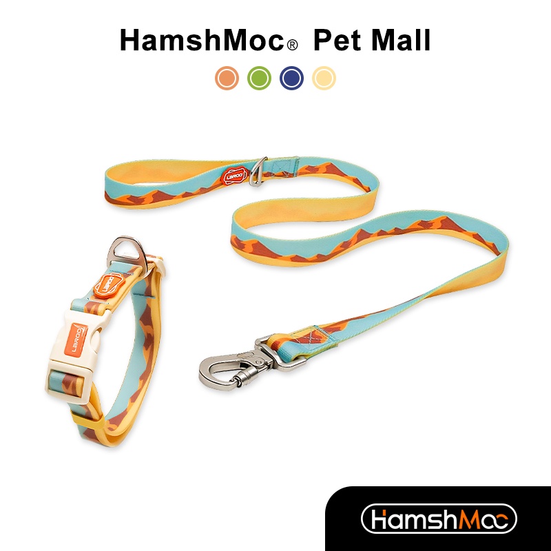 HamshMoc Bộ dây xích và cổ chó chống nước có thể điều chỉnh Vòng cổ thú cưng hạng nặng Mềm mại thoải mái Bền bỉ cho chó nhỏ vừa lớn
