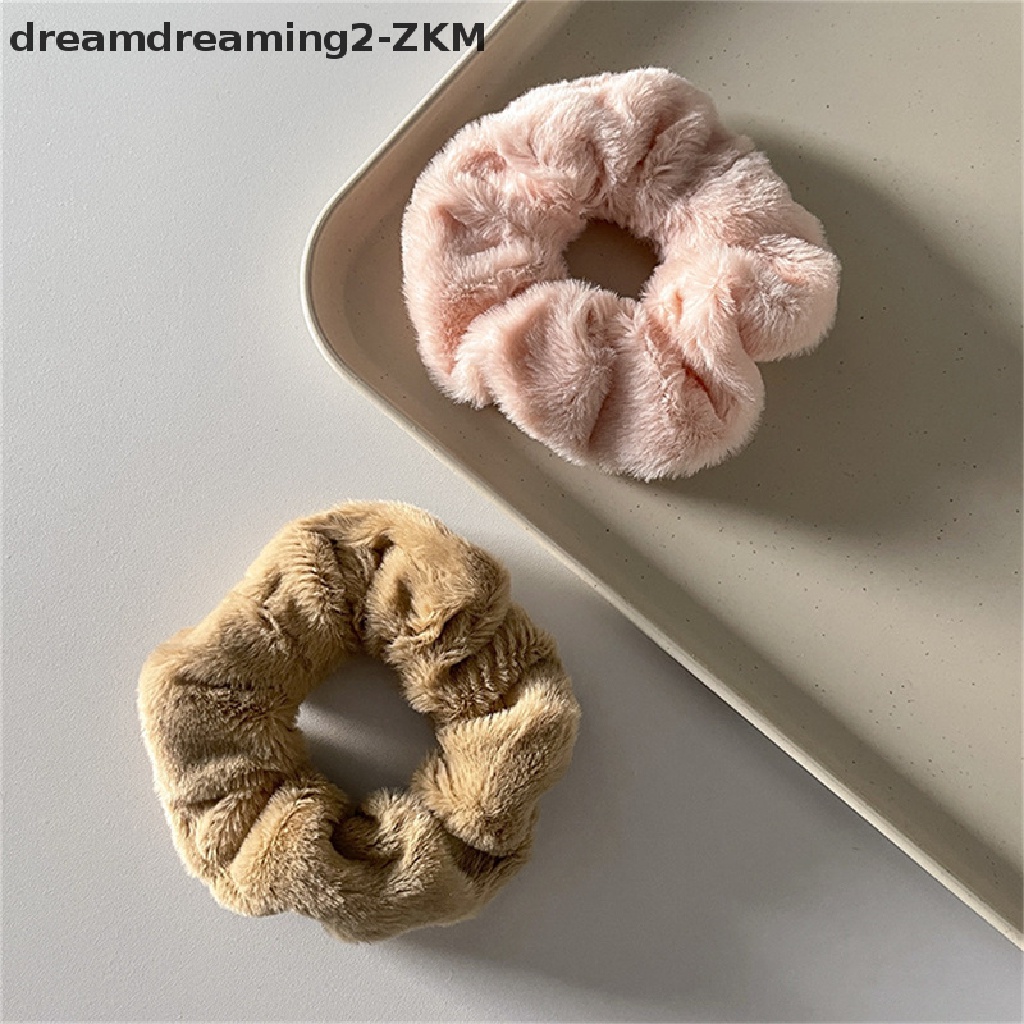 [dreamdreaming] Winter Warm Soft Hair Scrunchies Women Girls Cute Plush Elastic Hair Band Multicolor Rubber Band [zkm]