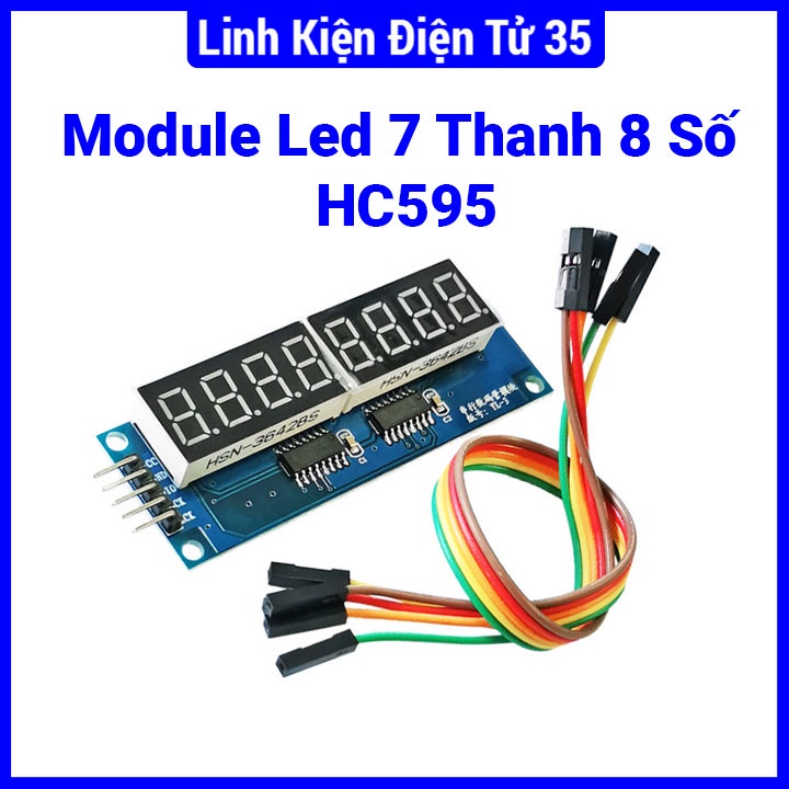 Module led 7 thanh 8 đoạn 74HC595 dùng cho bộ đếm đồng hồ 3 chân giao ...