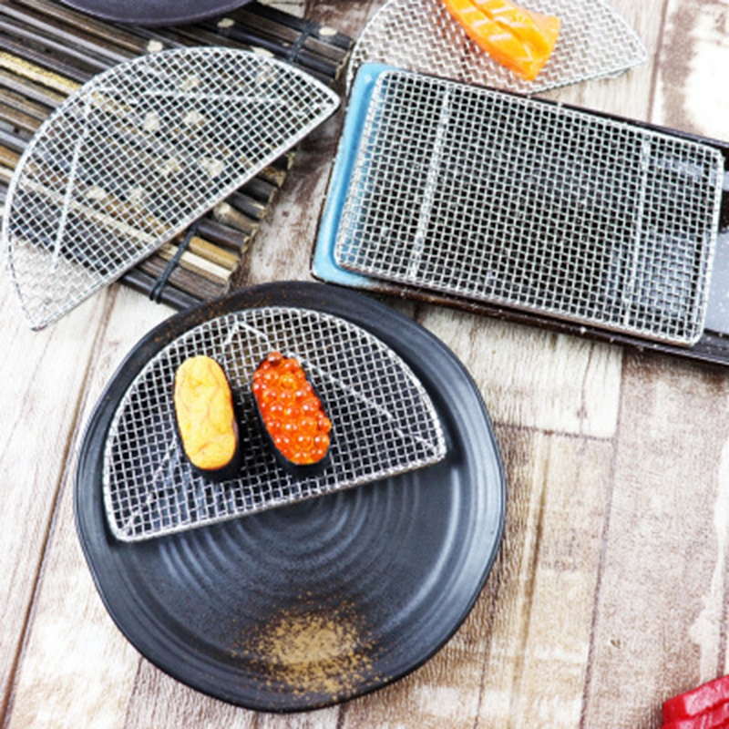 Chiên Tempura Lưới Thép Không Gỉ Nướng Hamburger Gà Chiên Mỡ Lưới Nhật Bản Ẩm Thực Slate Giá Thịt Heo Nhà A