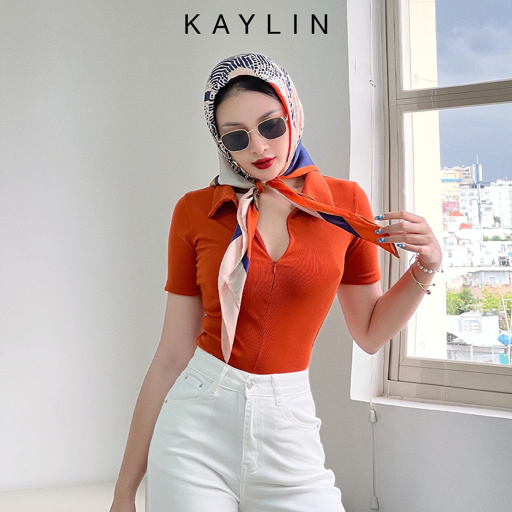Ảnh Áo thun KAYLIN chất vải gân Freesize ôm body kiểu tay lỡ phong cách N1651 2