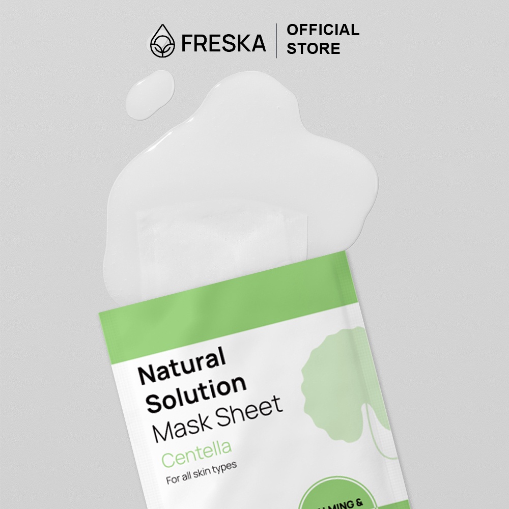 Ảnh Mặt nạ giấy rau má Freska Natural Solution Mask Sheet – Centella 25ml 3