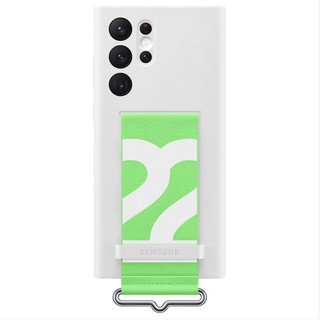 Vỏ Silicon Samsung có dây đeo cho S22 plus siêu trắng, vỏ Silicon hải quân chính hãng chính hãng