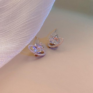 Khuyên Tai Đính Đá Hình Galaxy Độc Đáo Phong Cách Hàn Quốc