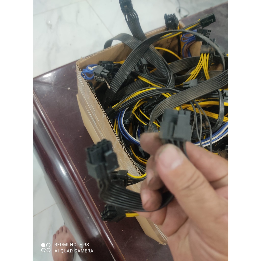 Dây chuyển 6 pin thành 2 dây 8 pin gắn vga (dùng gắn vào main 8 chân ...