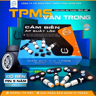 Cảm Biến Áp Suất Lốp Ô Tô HTD Chính Hãng Van Trong - Độ Bền Pin 5 Năm -Đồng Bộ Qua Màn Hình Zin Ô Tô