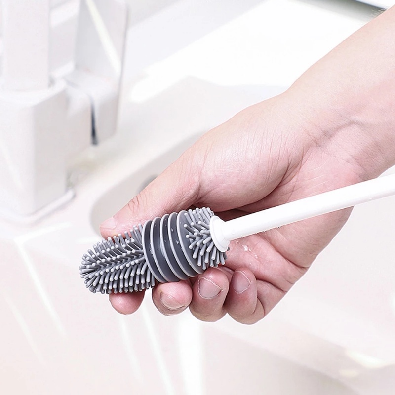 Cọ Silicone Cán Dài Vệ Sinh Bình Sữa / Ly Thủy Tinh Tiện Dụng