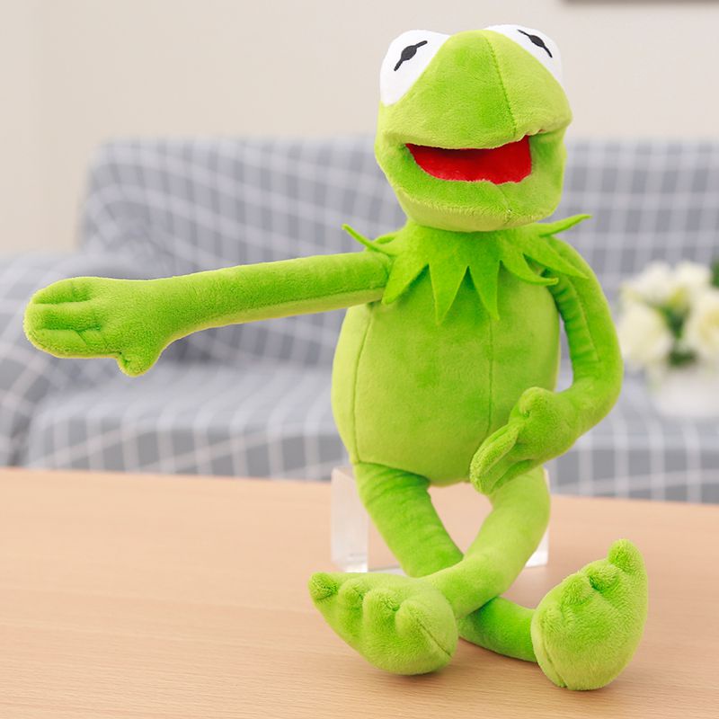 Đáng Yêu Kermit 18inch Muppet Ếch Sang Trọng Đồ Chơi Búp Bê Cho Cuddly Vui Nhộn Mềm Mại
