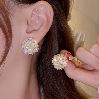 Tổng hợp Bông tai hình hoa đi tiệc ngọc phong cách Hàn Quốc BHBT494