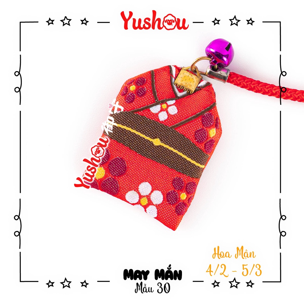 Túi Phước Yushou May Mắn Hoa Mận - Kiểu Omamori Nhật, Có sẵn, Quà tặng ý nghĩa.