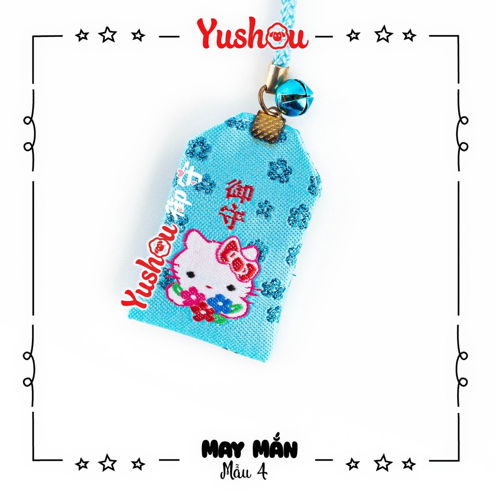 Túi Phước Yushou May Mắn Hello Kitty - Kiểu Omamori Nhật, Có sẵn, Quà tặng ý nghĩa.