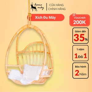 Xích đu mây CAO CẤP trang trí - Sản phẩm HOME MÂY cho ban công, quán cafe, khách sạn, và homestay