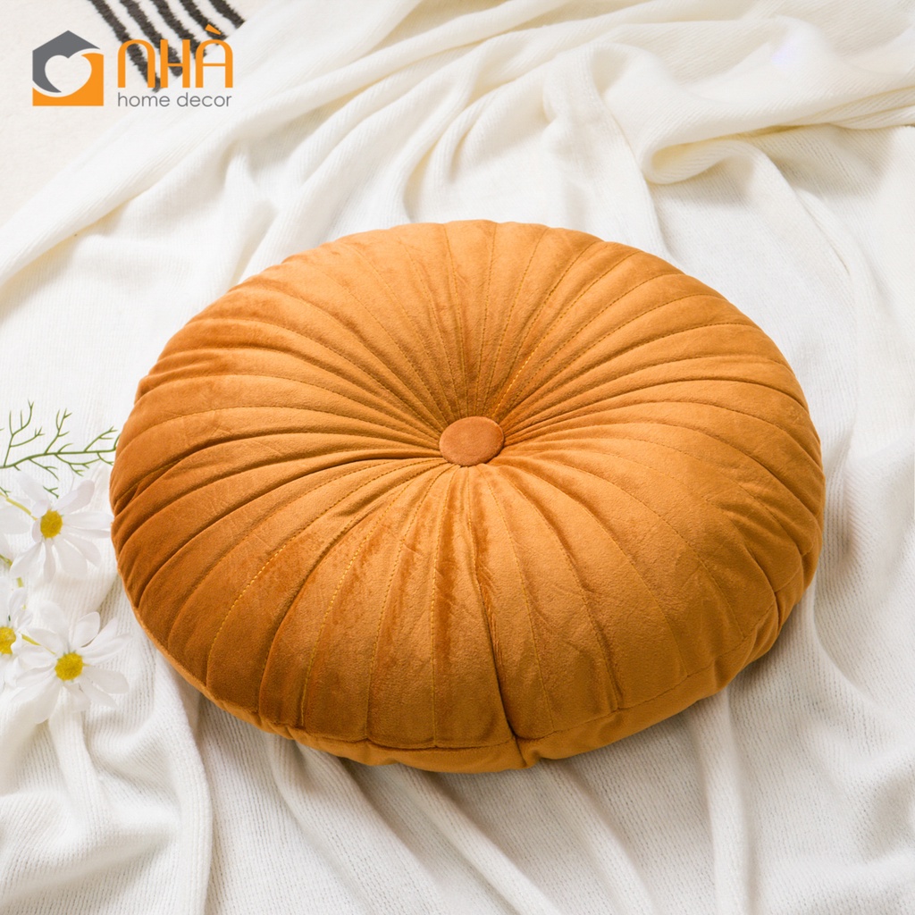 Gối Tựa Lưng Sofa Đệm Tròn Trang Trí Sofa Nhung Sang Trọng, Cao Cấp