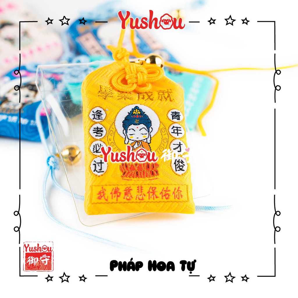 Túi Phước Yushou Học Tập Pháp Hoa Tự - Kiểu Omamori Nhật, Có sẵn, Quà tặng ý nghĩa