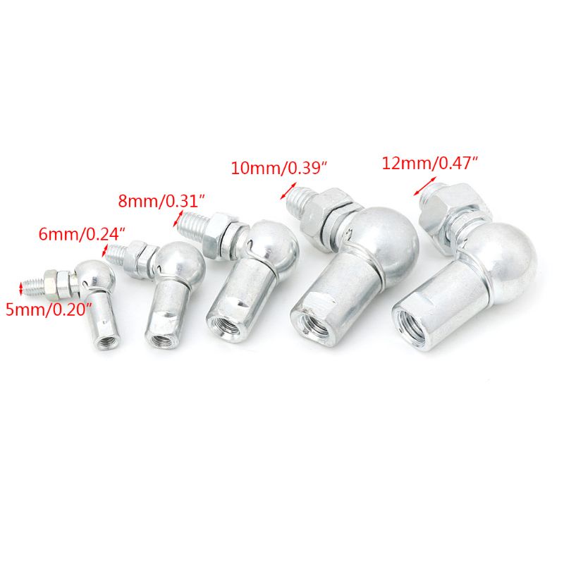 Jojo M5 M6 M8 M10 M12 Thép Carbon Đầu Khớp Thanh Cuối Vòng Bi Góc Phải