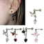 Bông tai Zircon hình trái tim BTF dành cho nữ Sinh nhật kỷ niệm ngày lễ tình nhân
