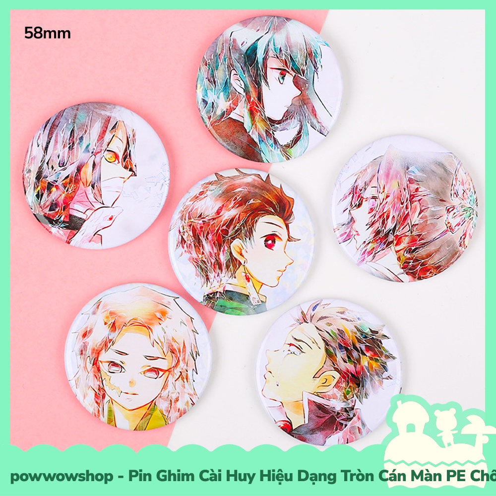 [Sẵn VN - Hỏa Tốc] Huy Hiệu Pin Ghim Dạng Tròn 58mm Cài Áo / Túi / Balo ...
