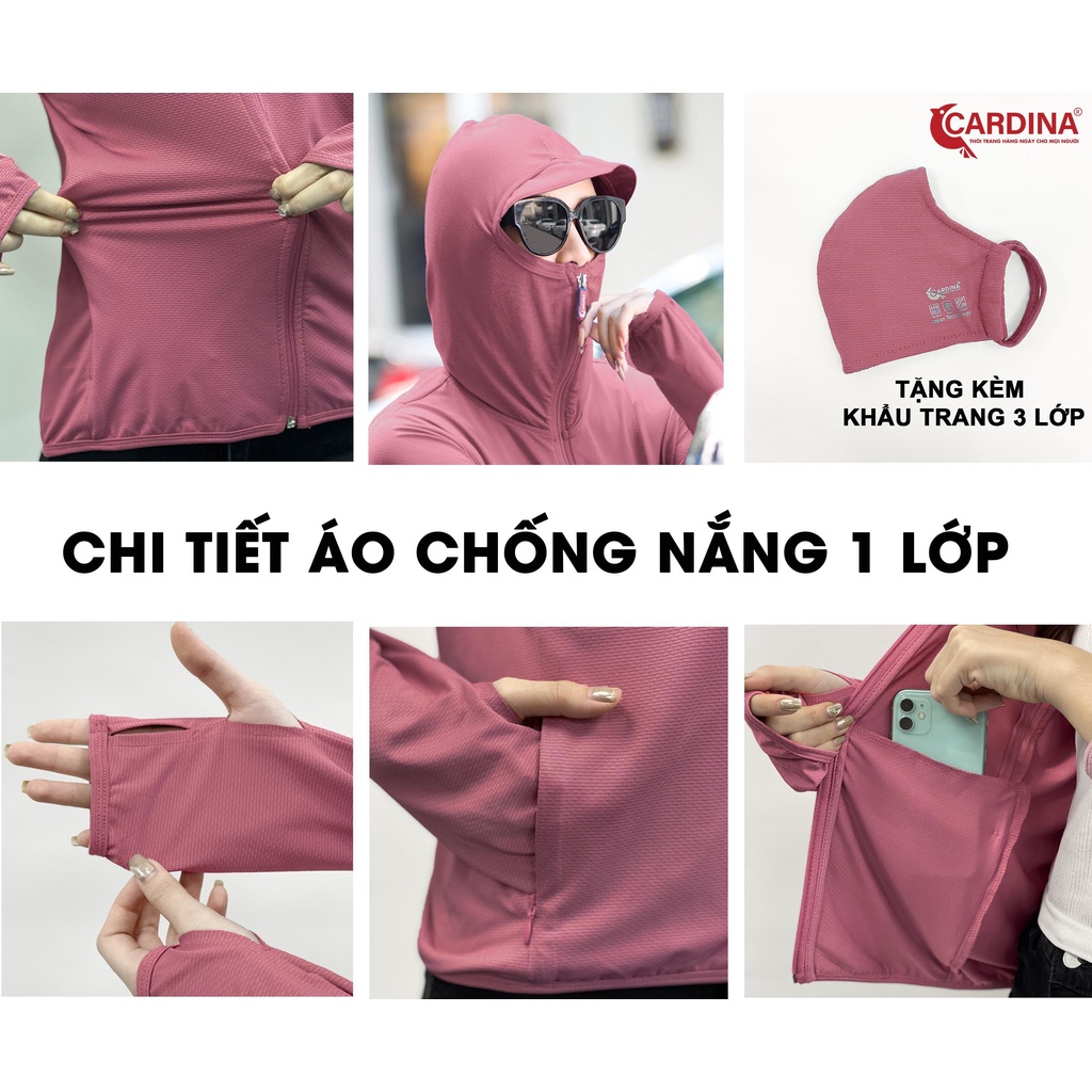 Áo chống nắng Cardina 1 lớp cao cấp chính hãng 4NMF01