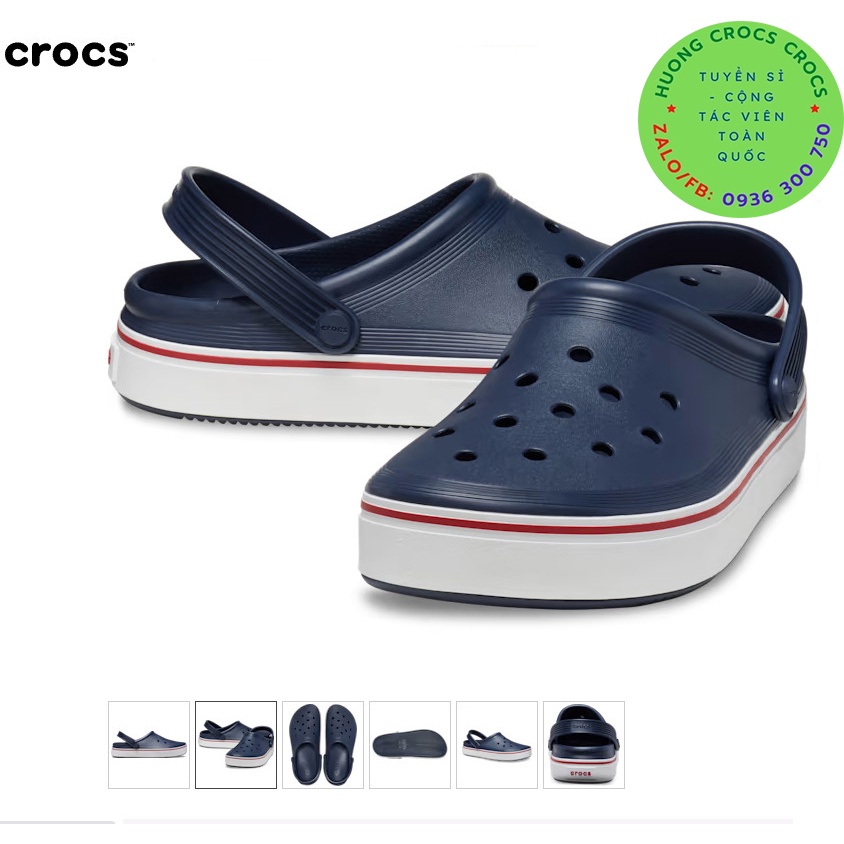DÉP SỤC CROCS BAND CLEAN CHO NAM - NỮ MÀU XANH NAVY | Shopee Việt Nam