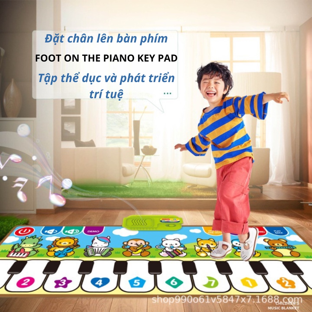 🎁Hỏa Tốc🎁Đàn piano -Thảm âm nhạc kiểu dáng đàn phím dành cho bé, giúp trẻ phát triển năng khiếu, cảm thụ âm nhạc