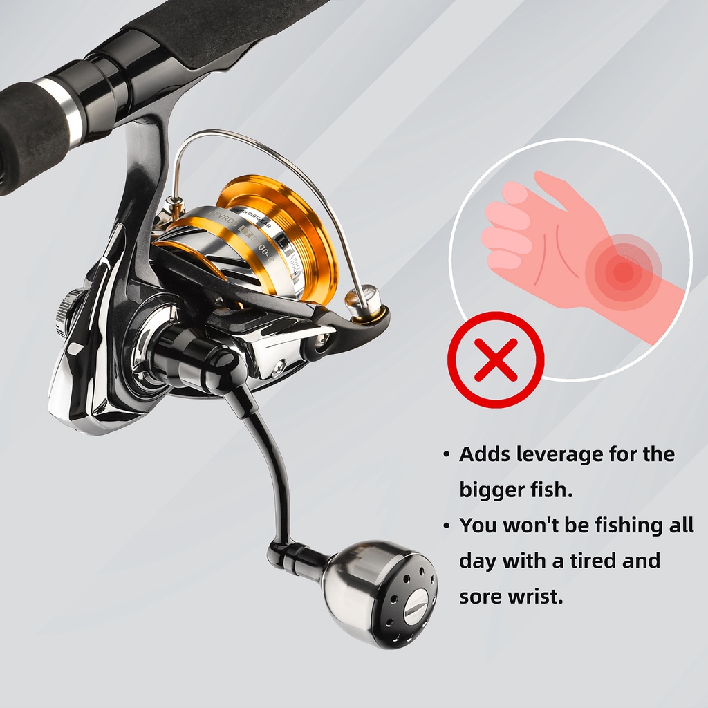 Ảnh Tay quay máy câu cá GOMEXUS không cần nguồn 57mm thích hợp cho Shimano Sienna FX Nasci Daiwa Revros LT RR 3